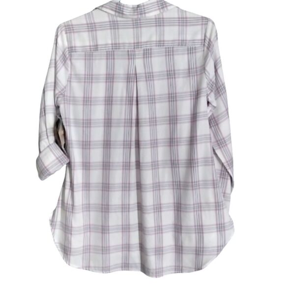 4/$20 Blue Mountain | pink/white plaid popover tunic - Picture 3 of 8